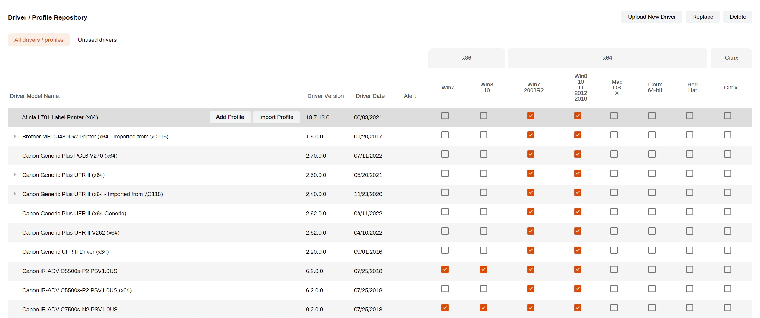 screenshot of Vasion Print